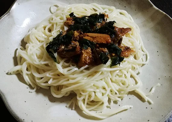 イワシのぶっかけそうめん