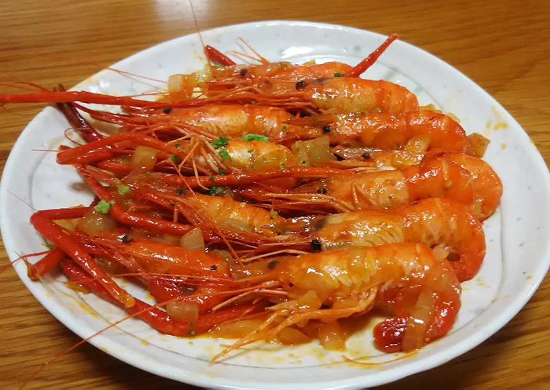 テナガエビのエビチリ