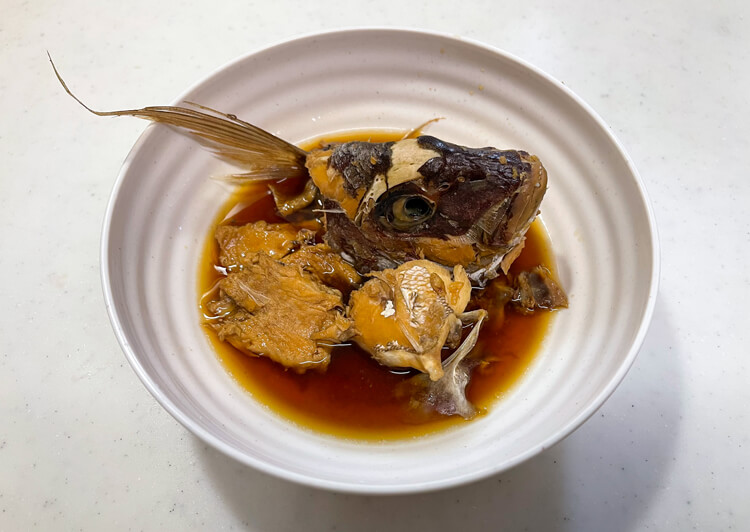 マダイのアラ煮