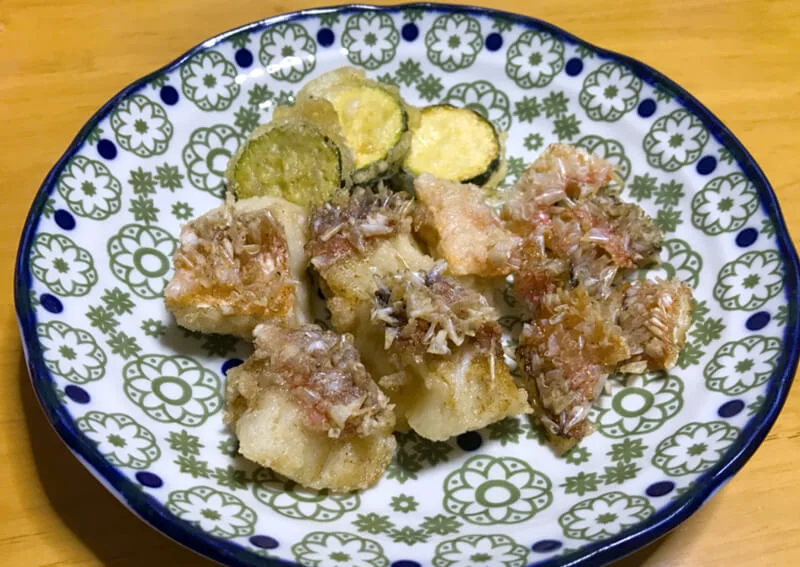 アマダイの松笠揚げ（皮松笠揚げ）