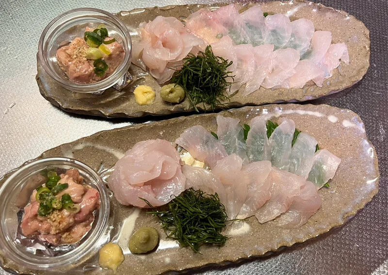 カワハギのお刺身