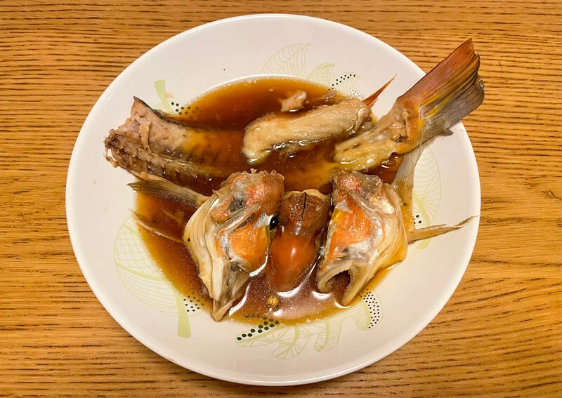 アマダイのアラの煮付け