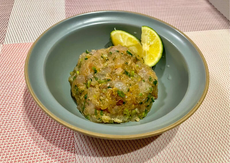 カワハギのなめろう