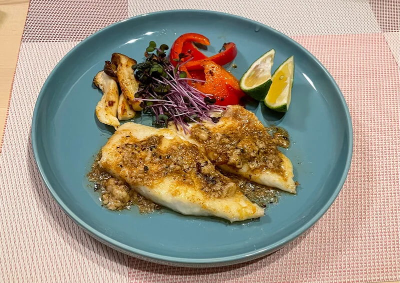 カワハギのムニエル肝ソース