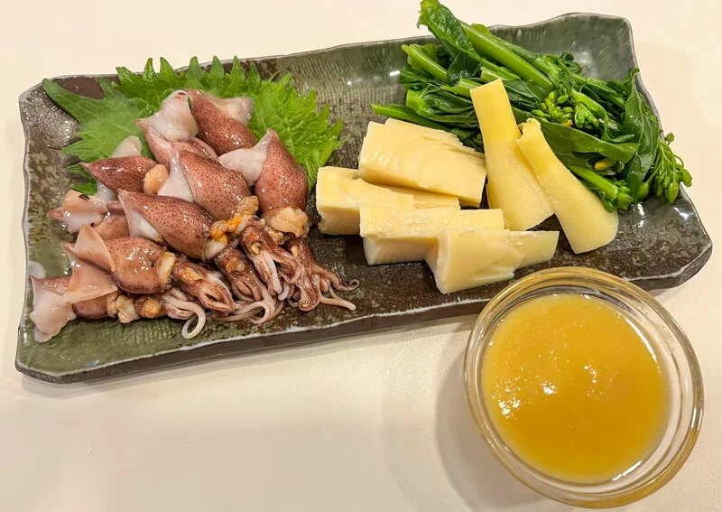 ホタルイカと旬菜の酢味噌