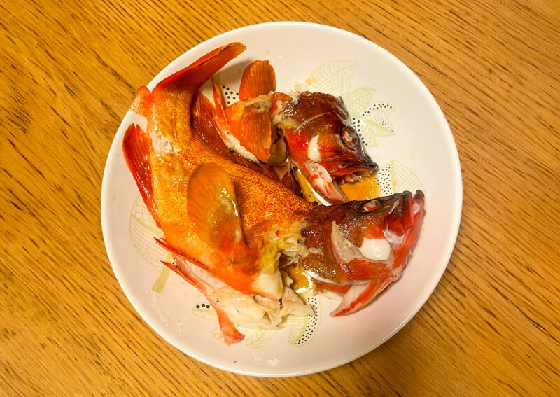 アカハタの蒸魚