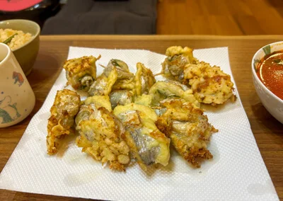 タチウオの天ぷら・骨せんべい