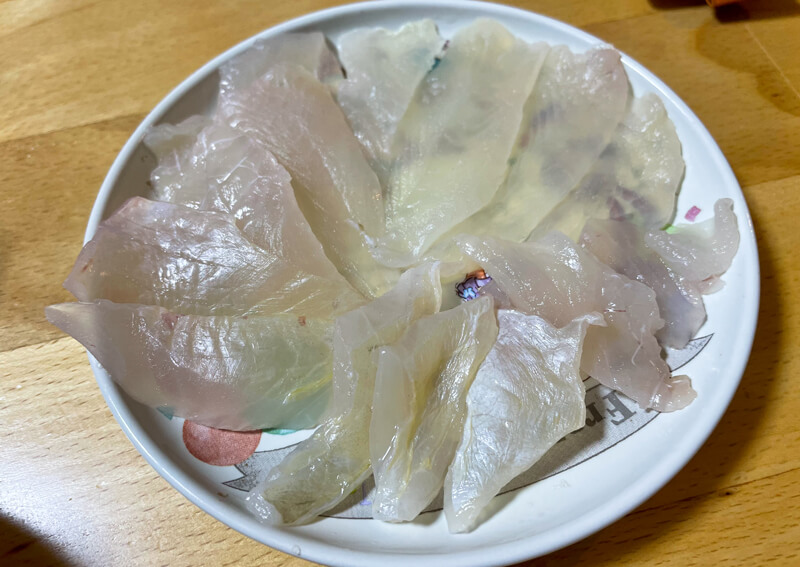 10_　カワハギの刺身