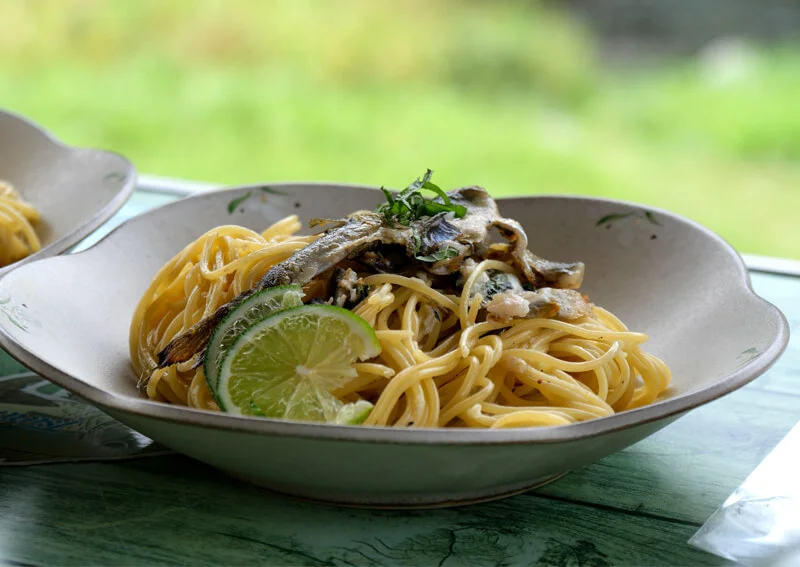 アユのさっぱり和風パスタ